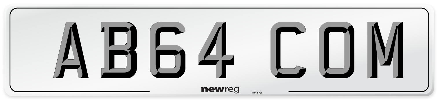 AB64 COM Number Plate from New Reg